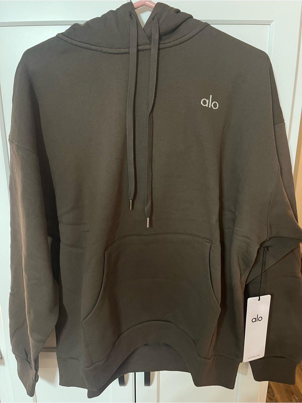 NWT Alo Yoga Accolade Hoodie Espresso Brown Size Large